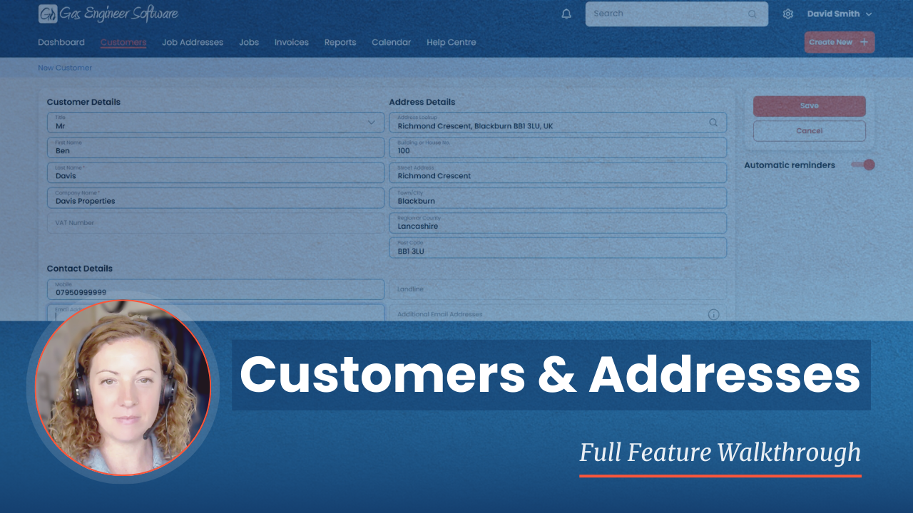 3. Adding New Customer & Job Address